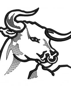 Bull Embroidery Design