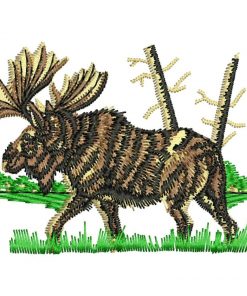 Moose Embroidery Design