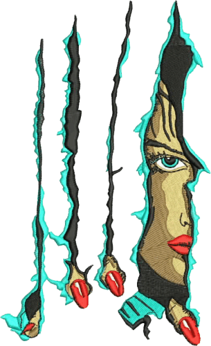 Embroidery Digitizing Angry Lady