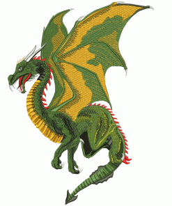 ft001 Embroidery Digitized Dragon